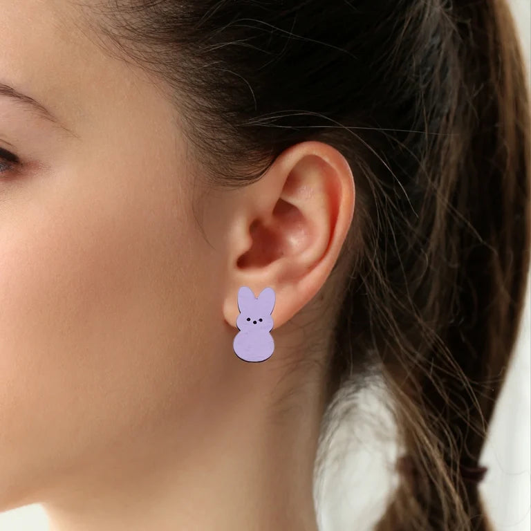 PEEPS BUNNY STUDS