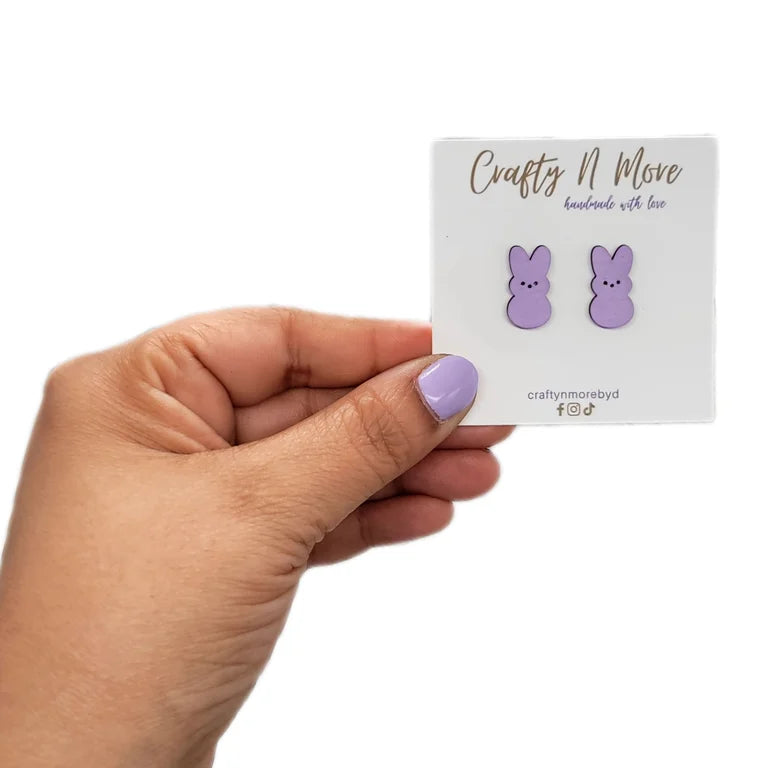 PEEPS BUNNY STUDS