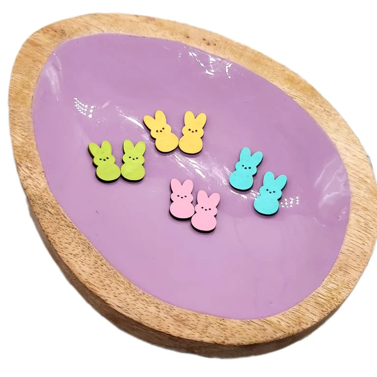 PEEPS BUNNY STUDS