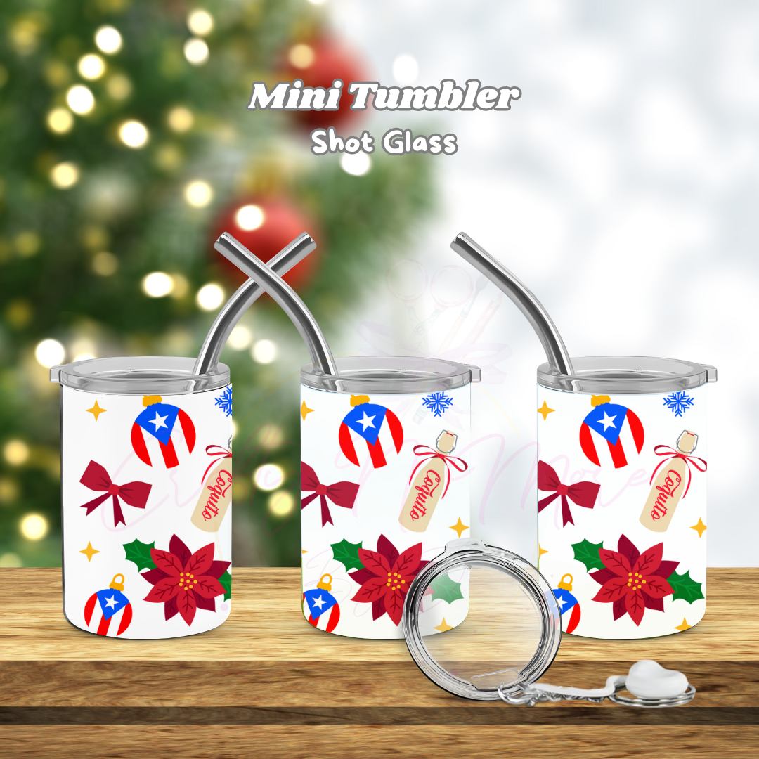 Merry Christmas - Coquito PR - Coquito Season - MINI TUMBLER 3oz