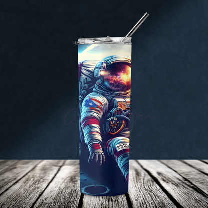 BORICUA EN LA LUNA - Puerto Rico - SKINNY TUMBLER