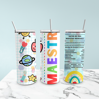 Maestra increíble - SKINNY TUMBLER