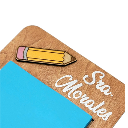 Personalized Teacher Post It Note Holder