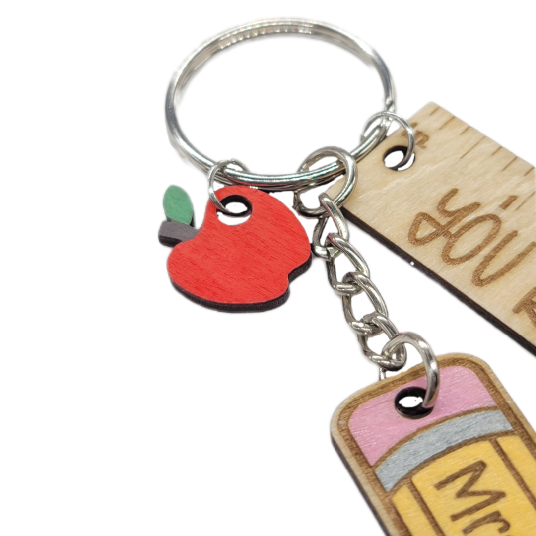 Personalized teacher name keychain