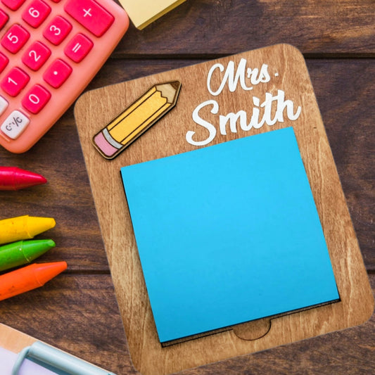 Personalized Teacher Post It Note Holder