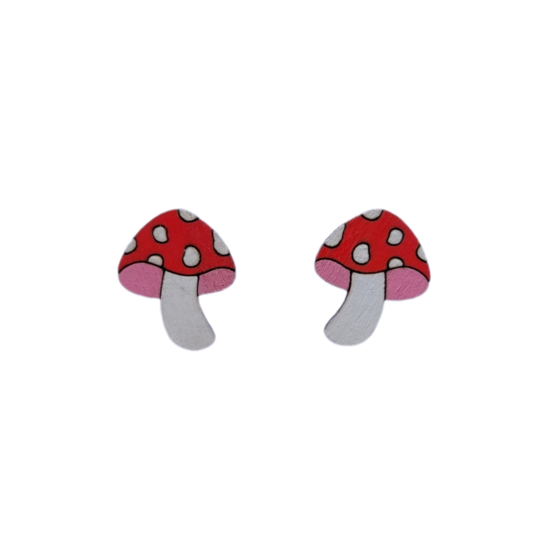 MUSHROOM STUD EARRINGS