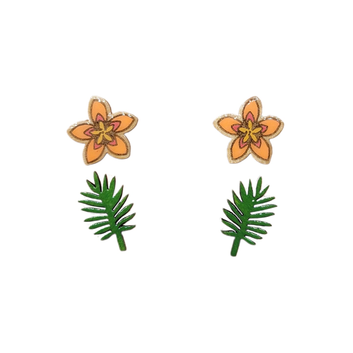 TROPICAL GARDEN stud earrings SET