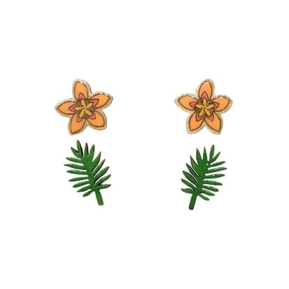 TROPICAL GARDEN stud earrings SET