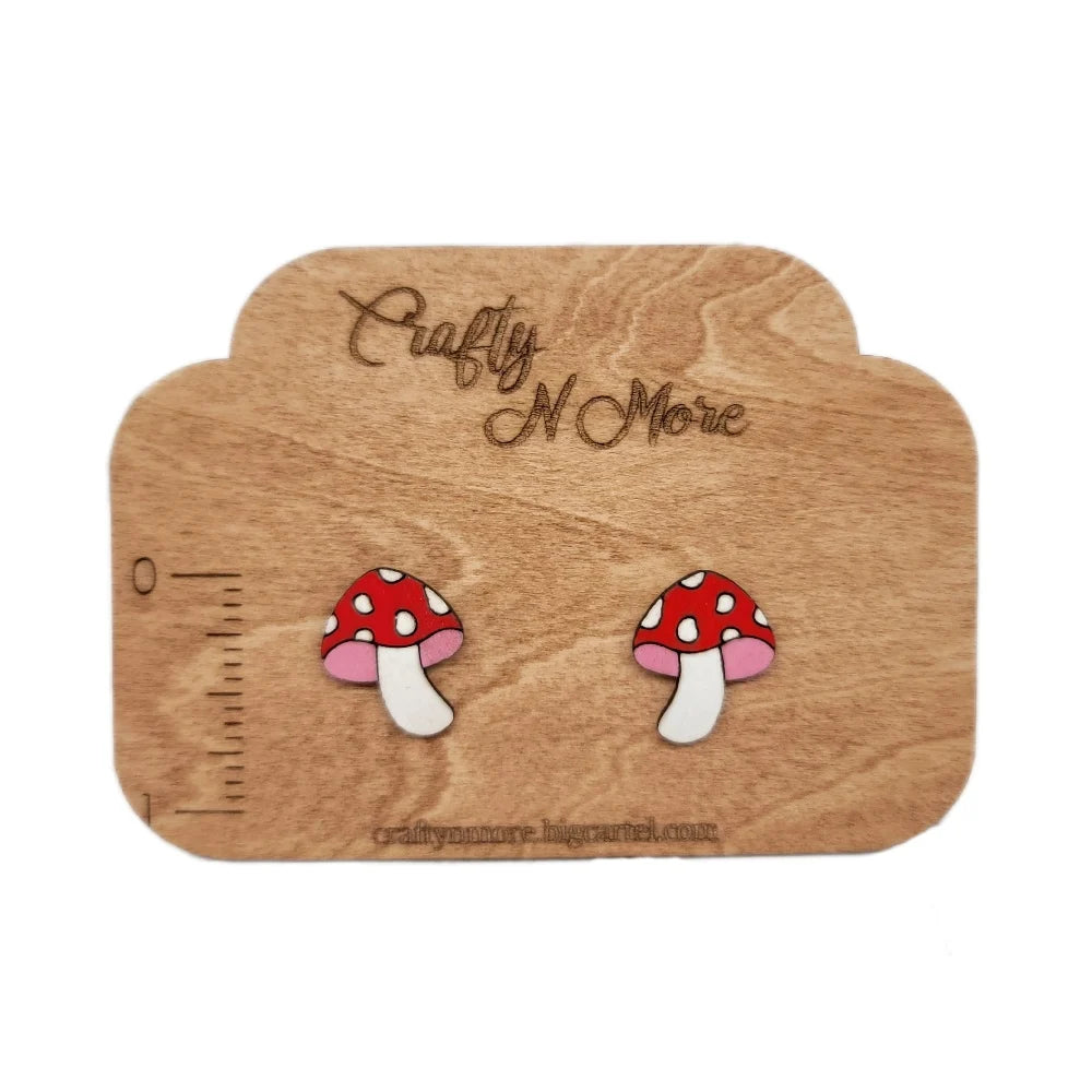 MUSHROOM STUD EARRINGS